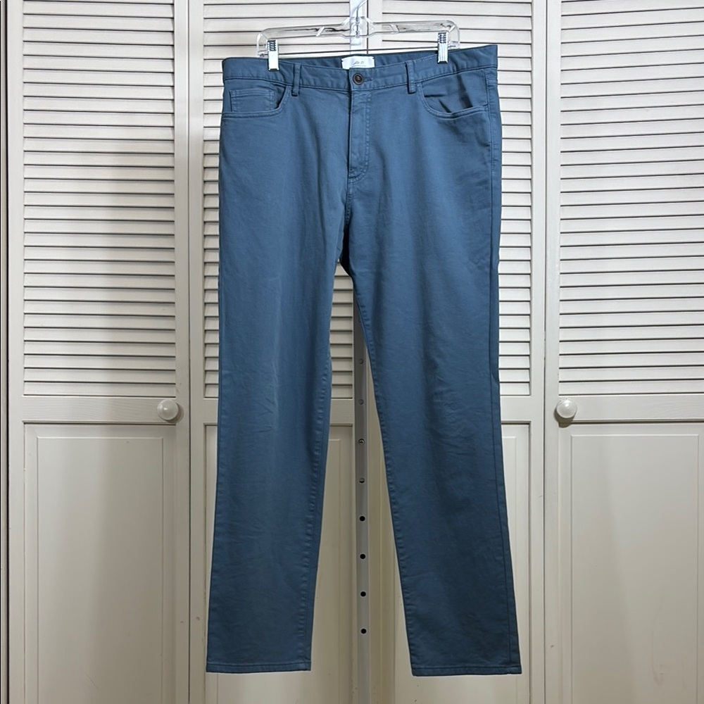 Mr. Porter Blue Straight-Leg Chino Pants Cotton Twill Size 36